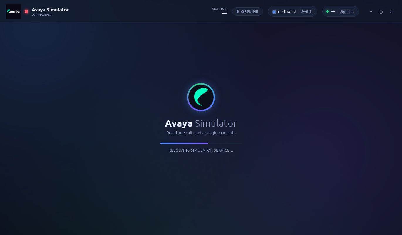 Avaya Simulator — screenshot 1